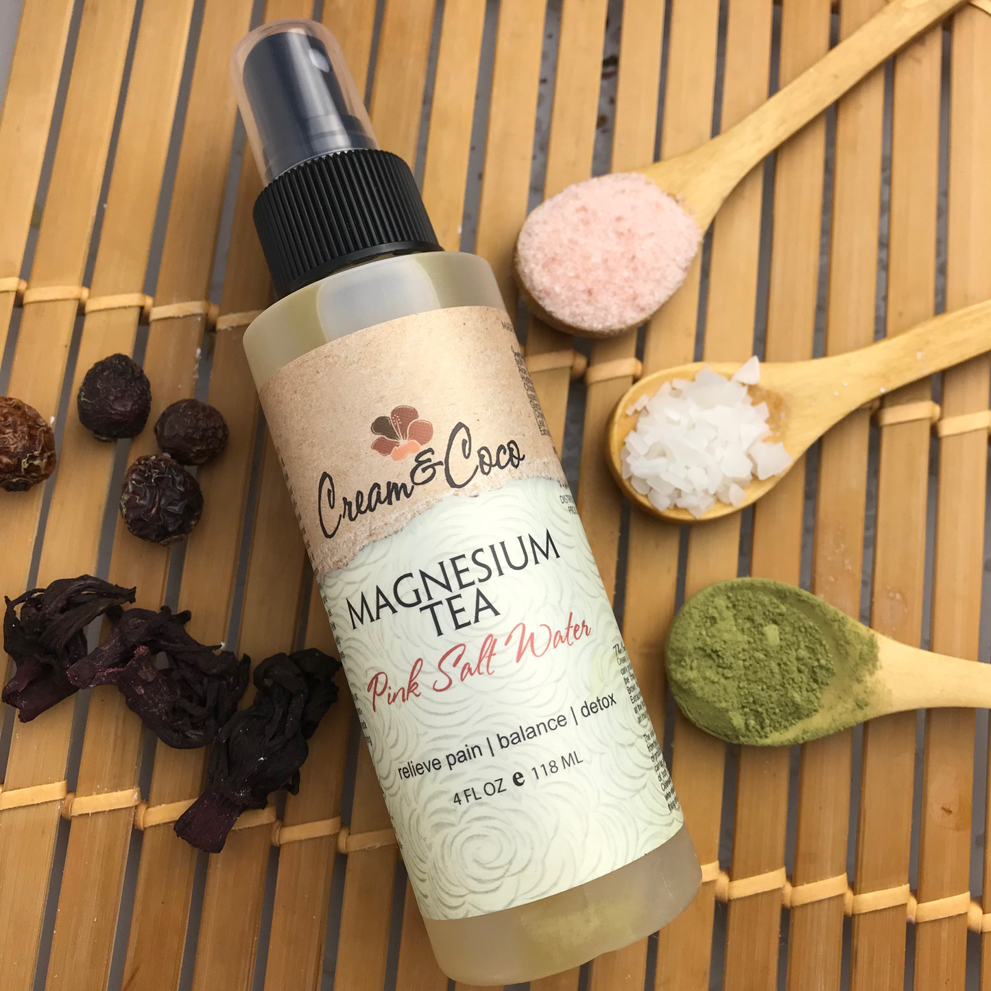 Pink Salt Water Magnesium Tea - Cream & Coco Skincare