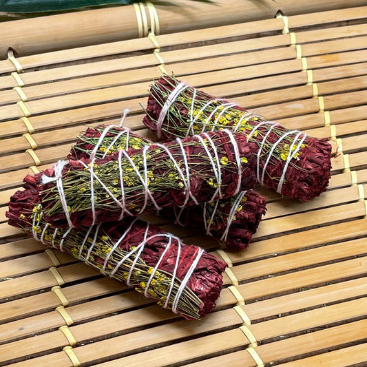 Dragon's Blood & Wild Flower 4" Energy Clearing Burning Stick - Cream & Coco Skincare