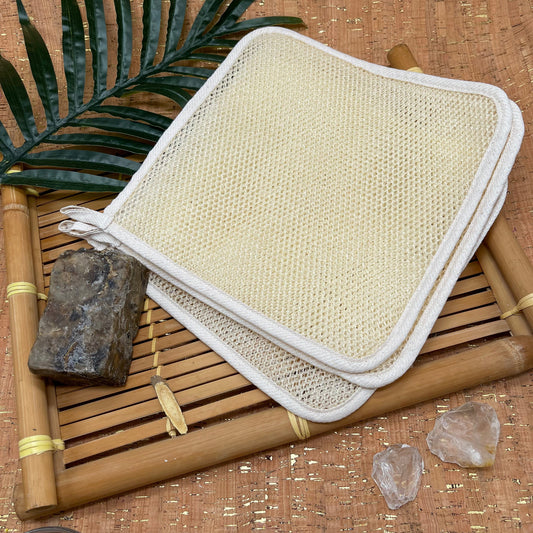 Deep Scrub Mesh Sisal Cloth - Cream & Coco Skincare