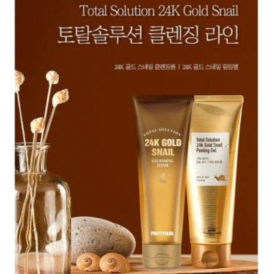 24K GOLD SNAIL CLEANSING FOAM & PEELING GEL DUO